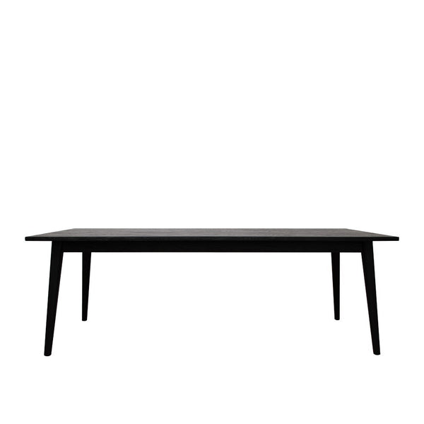 VAASA OAK DINING TABLE MATTE BLACK