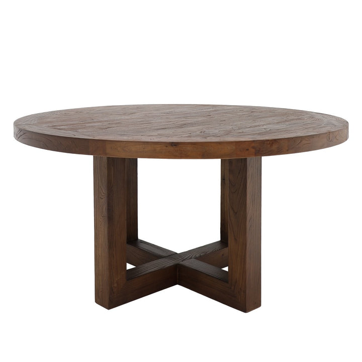 Marlow Round Dining Table – Walnut – Cora Maud Interiors